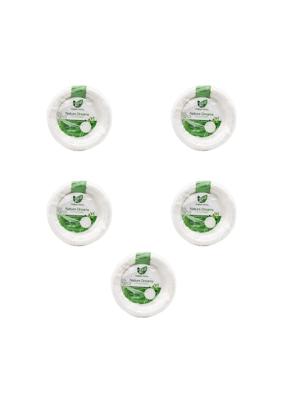 Roll-up Nature Ekolojik Karton Kağıt Parti Tek Kullanımlık Tabak - 18 Cm. - 50 Adetlik 5 Paket