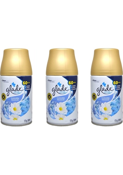 GLADE YEDEK SPREY ODA KOKUSU TEMİZLİĞİN FERAHLIĞI 269 ML x 3 ADET