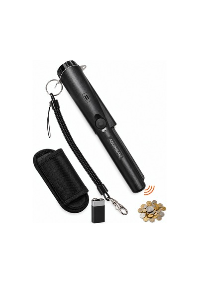 Pointer Siyah Altın Titreşimli Metal Dedektörü Pinpointer Pil + Çanta Hediye