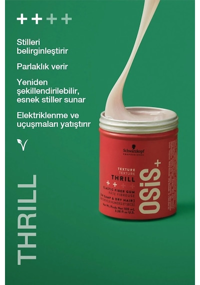 Thrill Elastik Lifli Gum Şekillendirici Orta Tutuş 100ml Parlaklık Veren Gum Wax