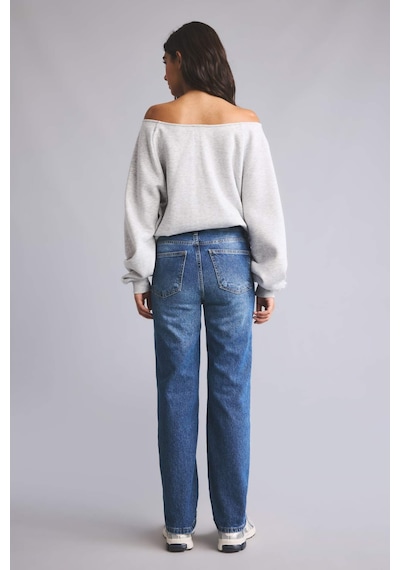 Defacto Comfort Straıght Normal Bel Bilek Boy Yıkama Efektli Jean Pantolon D8155ax26aunm28 Mavi-nm28