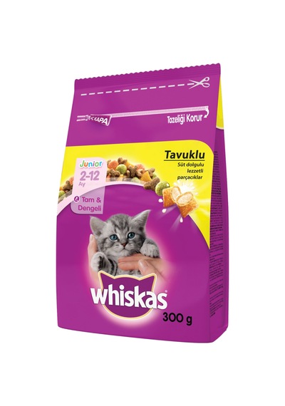 Whiskas Tavuklu Yavru Kedi Maması 3 x 300 G