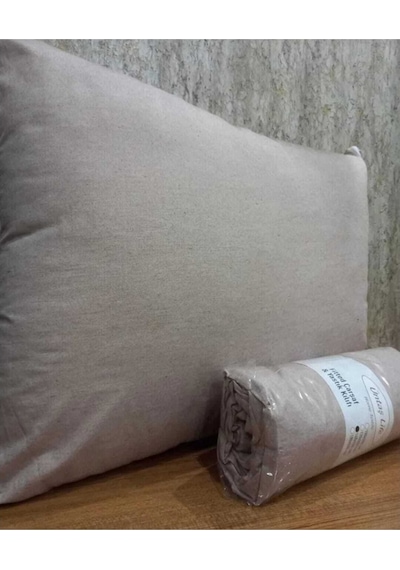 Üntaş160x200 Düz Renk Sütlükahve Lastikli Çarşaf+2 Adet Yastık Kılıfı