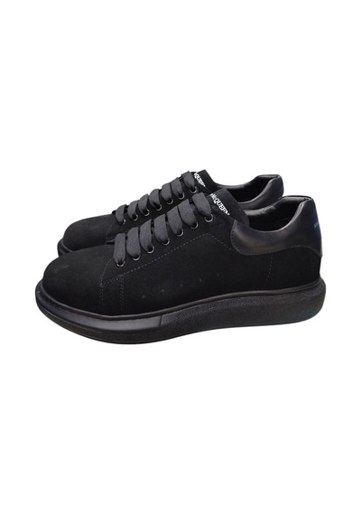 King Shoes Büyük Numara Siyah Süet Erkek Ayakkabı