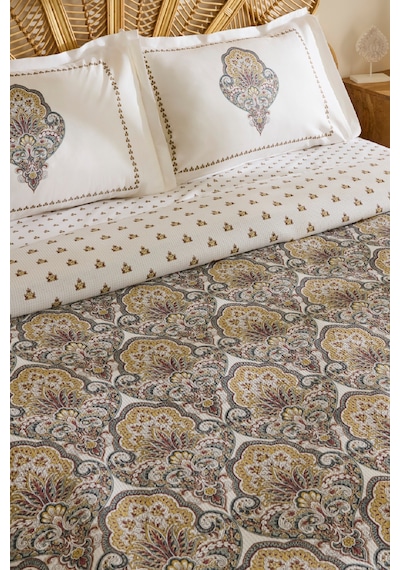 Karaca Home Cherly %100 Pamuk Tek Kişilik Pike Takımı Hardal Hardal