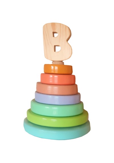 Wood&Joy Pastel Renklerde Halka  Bebek Oyuncağı