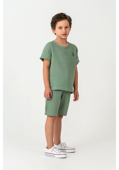 U.s. Polo Assn. Erkek Çocuk Yeşil Bermuda Takım 5274-49841 Yeşil
