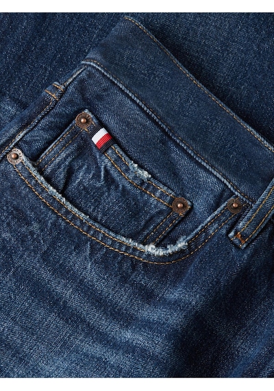 Tommy Hilfiger Erkek Regular Tapered Harlem Baz Indigo Jean-13201 Mavi