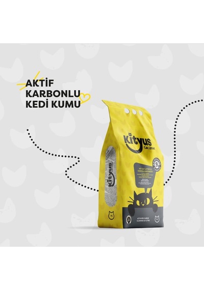 Extra Topaklanan, İnce Taneli, Tozsuz, Aktif Karbonlu Bentonit Kedi Kumu 10kg