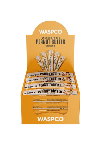 Waspco Fıstık Ezmeli Vegan Bar 40G x 12 Adet