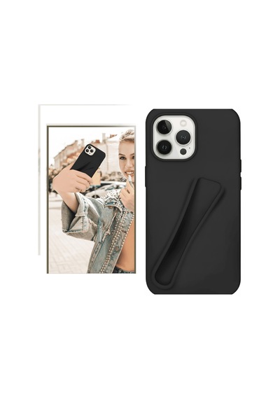 Apple Uyumlu iPhone 16 Pro Max Lip Gloss Kılıf Siyah