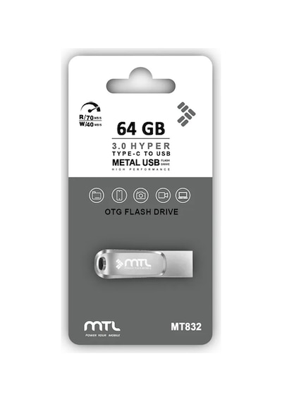 64 Gb Type-c Usb Flash Bellek Otg 3.0 Hızlı Okuma Metal Kasa Telefon Tablet Uyumlu