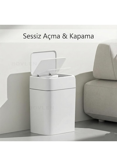 Otomatik Hareket Sensörlü Çöp Kovası, Banyo Çöp Kovası, Çocuk Odası Çöp Sepeti, Çöp Kutusu, 2 Adet 1.5 V Aa Pil, Piller Pakete Dahil Değildir 12 Litre - 23.5x17.5x31.8 Cm Otomatik Hareket Sensörlü Çöp Kovası, Banyo Çöp Kovası, Çocuk Odası Çöp Sepeti, Çöp Kutusu, 2 Adet 1.5 V Aa Pil, Piller Pakete Dahil Değildir 12 Litre - 23.5x17.5x31.8 Cm