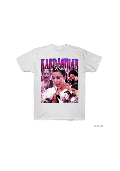 Flood Of Style Kim Crying Meme T-shirt Erkekler Kadınlar Için % 100% Pamuklu T Shirt Kanye Kısa Kollu Üstler Beyaz