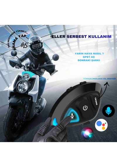 Moman Rs-s Motosiklet İnterkomu Tek Kanallı