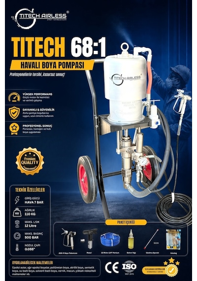 Titech Airless 68:1 Havalı Boya Pompası