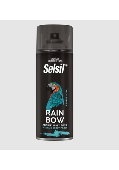 Mey İthalat Selsil Rainbow Akrilik Sprey Boya 9010 Mat Beyaz