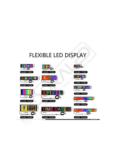 Bluetooth Lu Telefon Kontrollü Kamyon İçin P32192rgb Flexible Matrix Led Ekran 24v 32 192 Dots 102 22cm 1 Adet