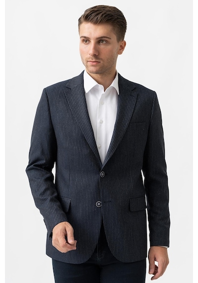 White Stone Vicenza C3002 Likralı Regular Fit 6 Drop Ceket Desenli - 52 Lacivert