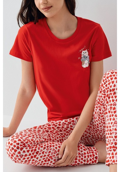 Arnetta Kadın Kırmızı Pijama Takım Ar3581-s-v1 Kırmızı