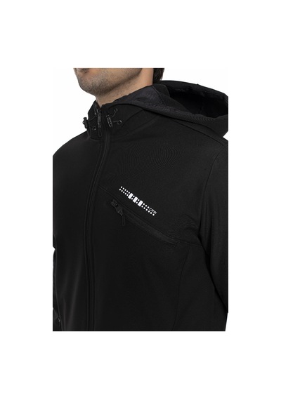 Crozwise Erkek Softshell Mont Siyah