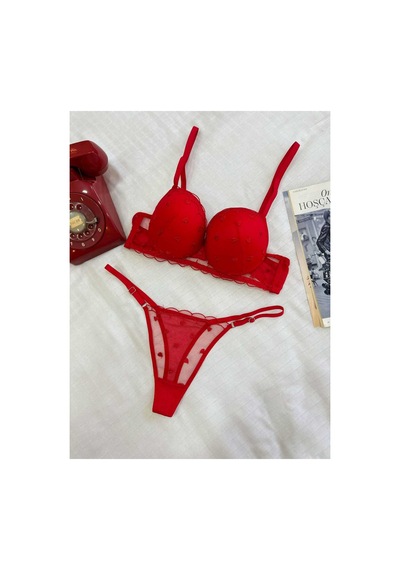 La Linaa Valentina Destekli Tangalı Sütyen Takımı Kadın İç Çamaşır Telli Dolgulu Kırmızı - 874555550 Kırmızı La Linaa Valentina Destekli Tangalı Sütyen Takımı Kadın İç Çamaşır Telli Dolgulu Kırmızı - 874555550 Kırmızı