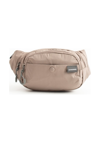 Sanmorris Unisex Paraşüt Kumaş Suya Dayanıklı 3 Bölmeli Body Bag Sı-6036 Vizon