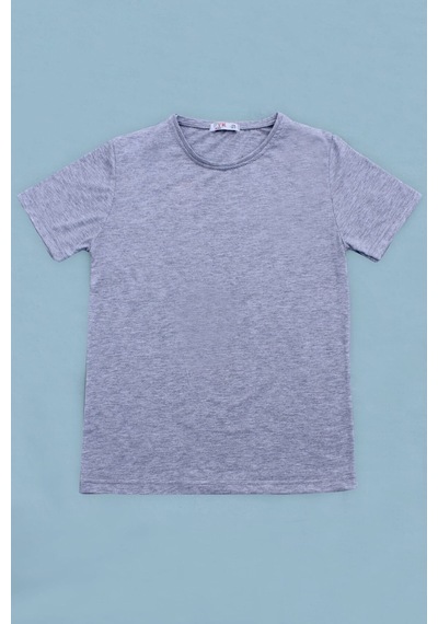 Fyk Kids Düz Model Farklı Renk Seçeneği Ile Unisex Çocuk Tişört Gri
