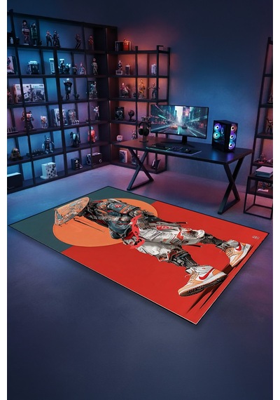 Cyberpunk Samurai Sokak Stil Yıkanabilir Kaymaz Taban Halı Gnc20