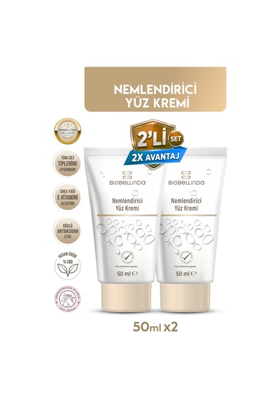 Doğal Bakım Kremi Nemlendirici Yüz Kremi 50 Ml 2'li Set