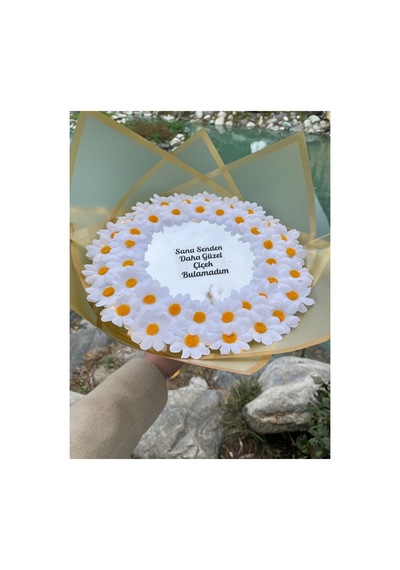 Peri Ledli Aynalı Papatya Buketi Beyaz - 832350108 Beyaz
