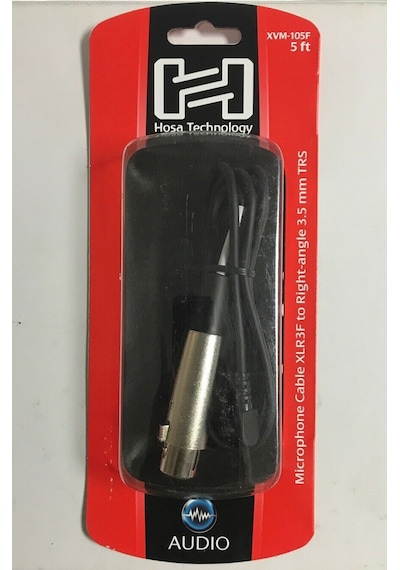 Hosa Xvm-105F Xlr (F) 3.5 Mm Trs (M) Stereo Mikrofon Kablosu 1.