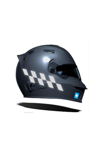 Reflektif Gri Damalı Kask Motosiklet Sticker Takımı Çınar Extreme