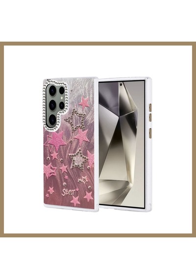 Bezos Samsung Galaxy S24 Ultra Uyumlu Kılıf Blade Aynalı Desenli Kapak - Desen 7 22