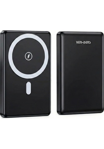 Ven-dens Vd-pb033 Premium Manyetik Powerbank Led Ekranlı 10000mah Siyah