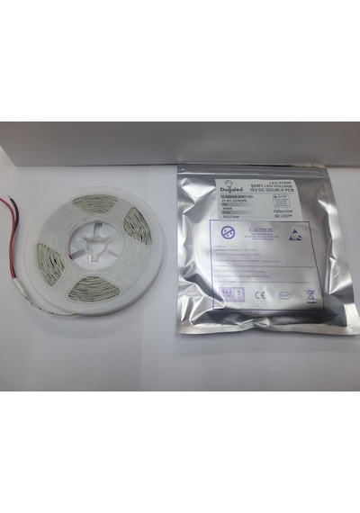 Doğaled 12v İç Mekan 3 Çipli Beyaz Şerit Led 5 Mt 5 metre