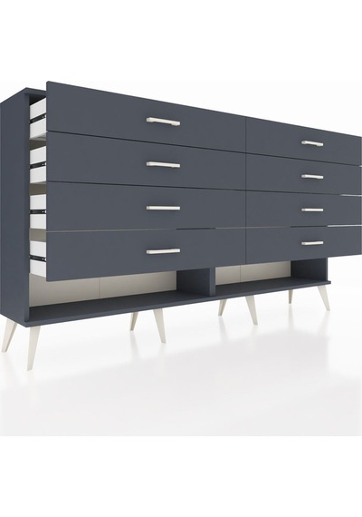 Arges Konsol 8 Çekmeceli 176x30x99 Antrasit-antrasit Antrasit-antrasit Arges Konsol 8 Çekmeceli 176x30x99 Antrasit-antrasit Antrasit-antrasit