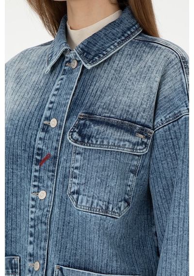 U.S. Polo Assn. Kadın Açık Mavi Jean Tunik Gömlek 50291134-DN0021