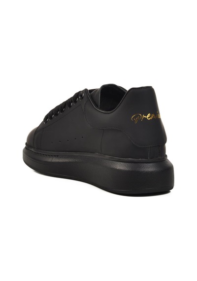 Ayakmod Premium 02028 M Siyah Hakiki Deri Erkek Sneaker Siyah