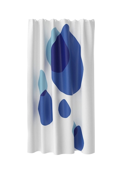 Ikea Bergvattnet Duş Perdesi 180 X 200 Cm Beyaz - Mavi