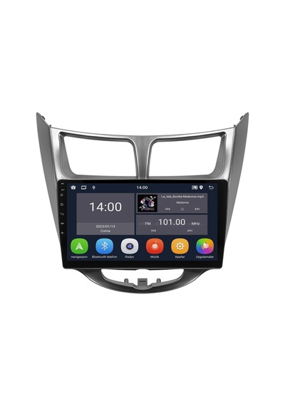 Hyundai Accent Blue Android Multimedya Sistemi 2011-2017 Crv-4260xd Gri Çerçeve 9"