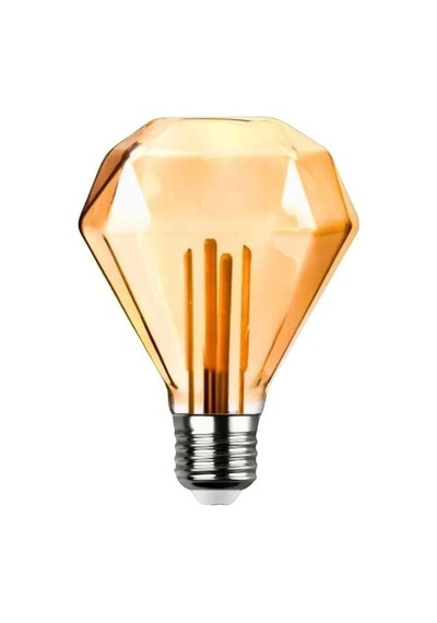 Ayt Ledx Gd-95 Kırılmaz Gövde Diamond Elmas Kesim 4,5 Watt Amber Rustik Ampul Dekoratif Aydınlatma