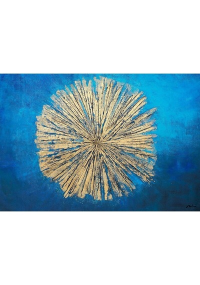 Geometrik Dokulu El Yapımı Yağlı Boya Tablo 85x64cm