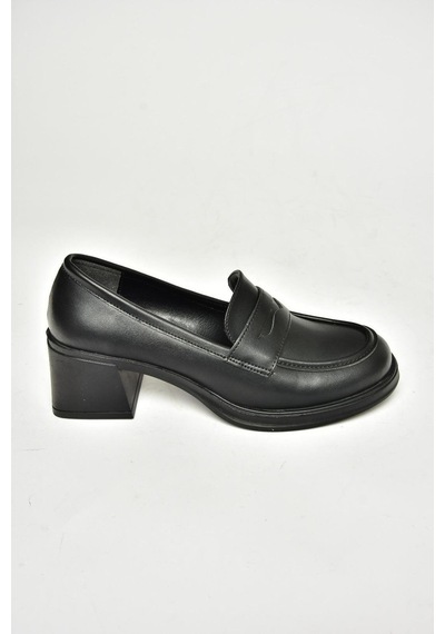 Fox Shoes T820145309 Siyah Kalın Topuklu Kadın Ayakkabı Siyah