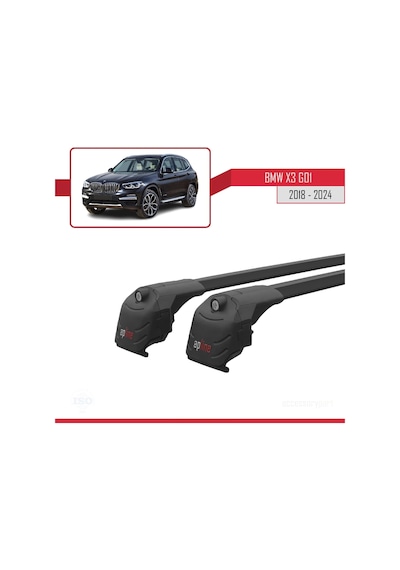 Bmw X3 G01 2018 Ve Sonrası İle Uyumlu Ace-2 Ara Atkı Tavan Barı Siyah