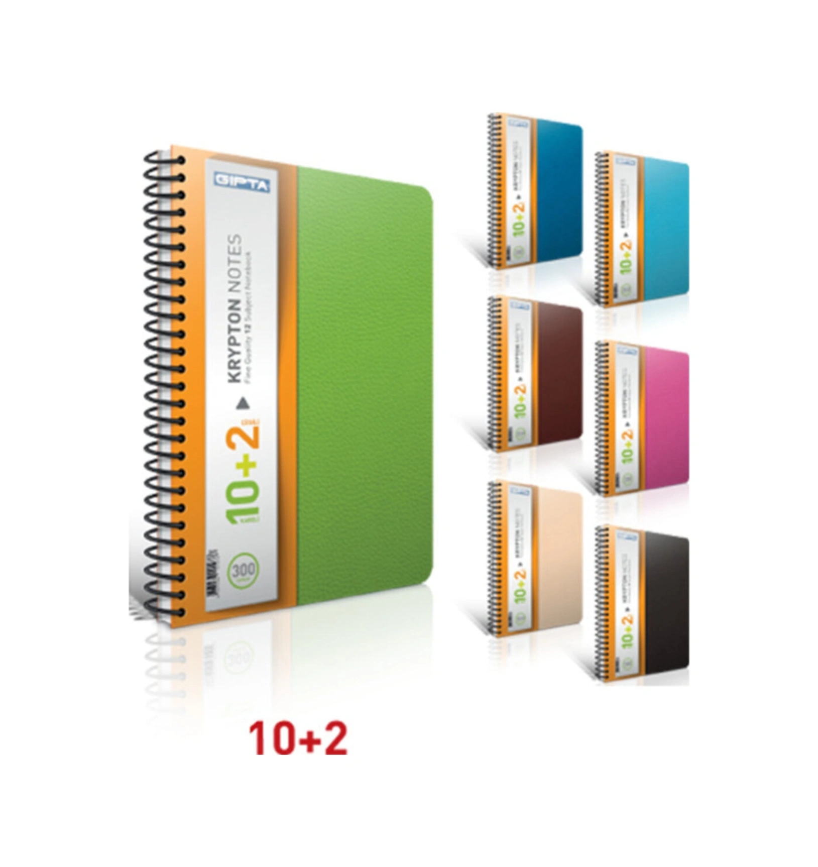 Spiralli Defter Krypton Plastik Kapak 10+2 Seperatörlü Kareli-çizgili 250 Yp A4 2456