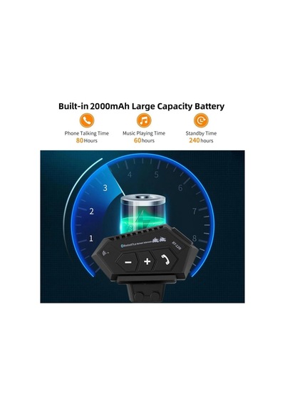 Bt-12b Motosiklet Bluetooth Intercom, Su Geçirmez, Kulaklık Ve Mikrofon Seti