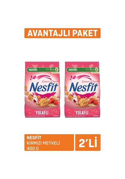 3 Adet Nesfit Kırmızı Meyveli 2 X 400 G