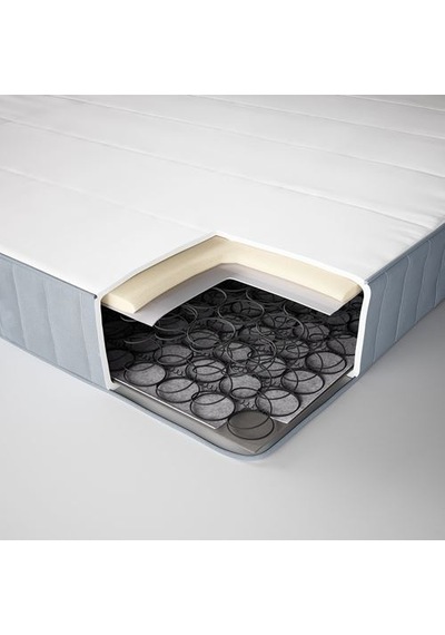 Ikea Vestmarka Tek Kişilik Yatak, Açık Mavi, 90x200 Cm