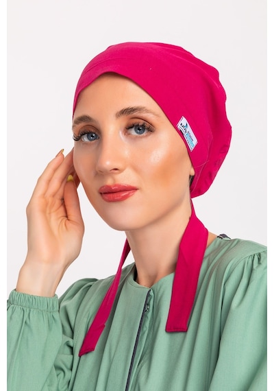 Likralı Tesettür Bonesi - Düz Vişne Vişneçürüğü
